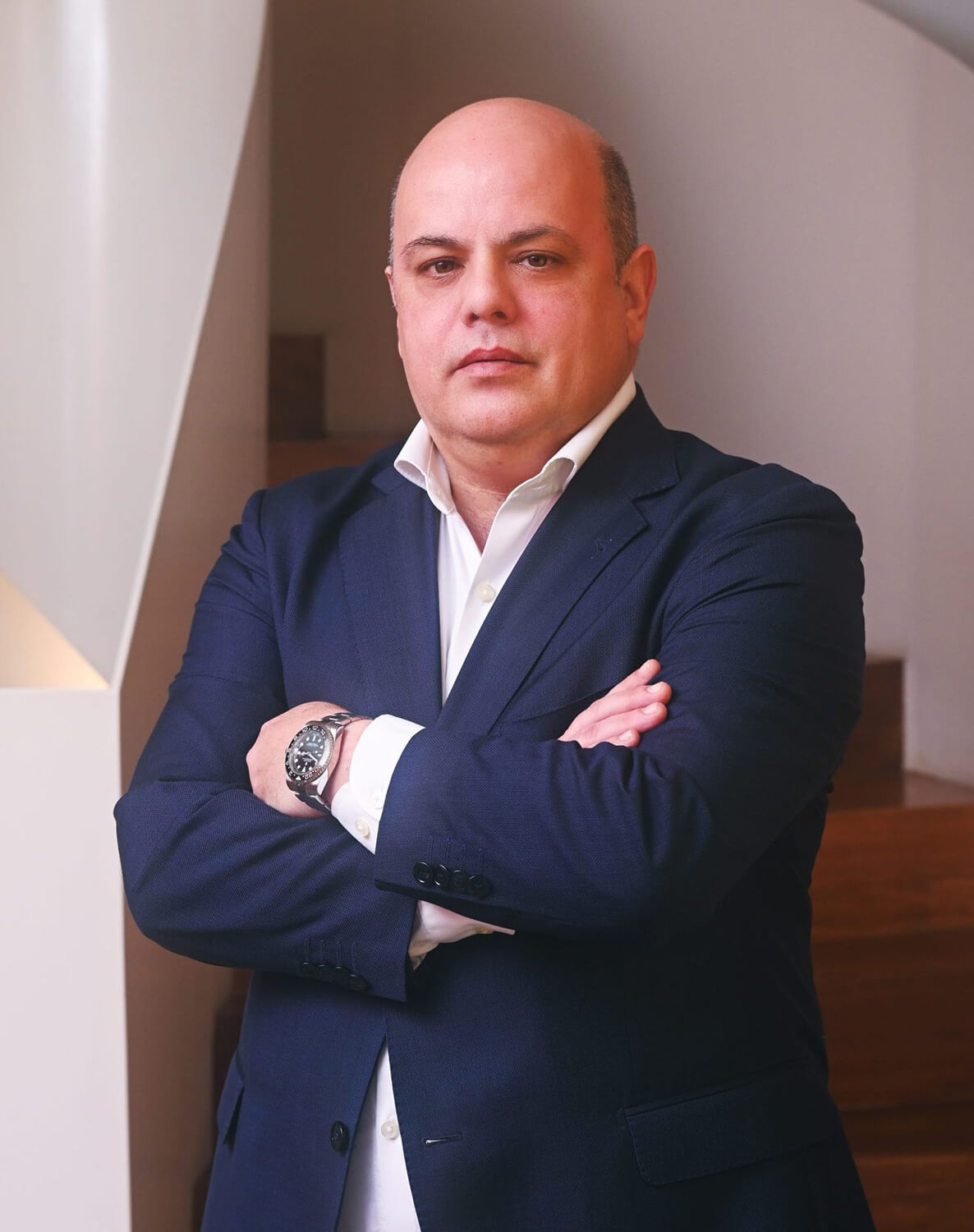 Homem de fato executivo.
